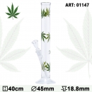 Glas Bong Leaf Hanfblätter 40cm